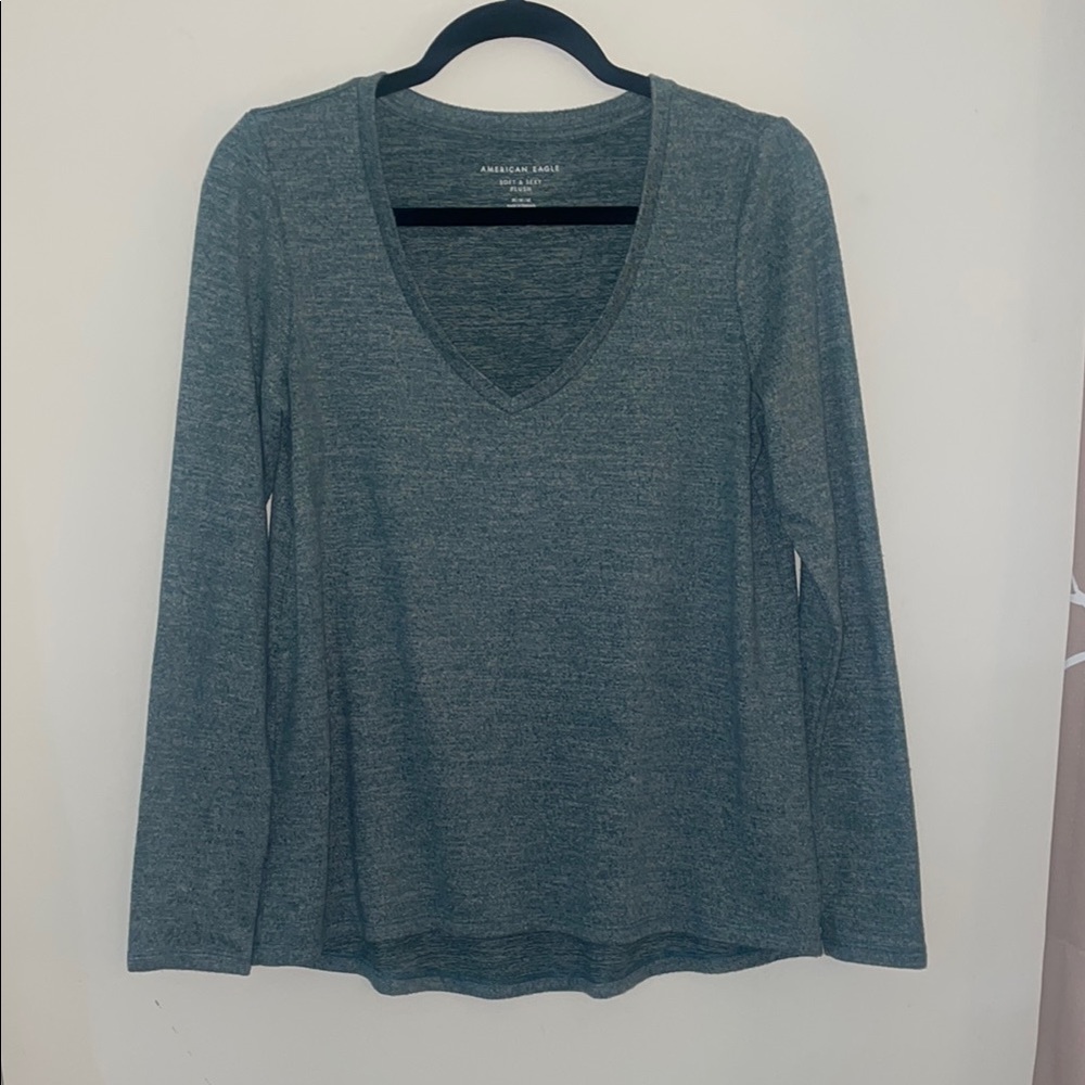 Soft and Sexy Plush Teal Heather Long Sleeve